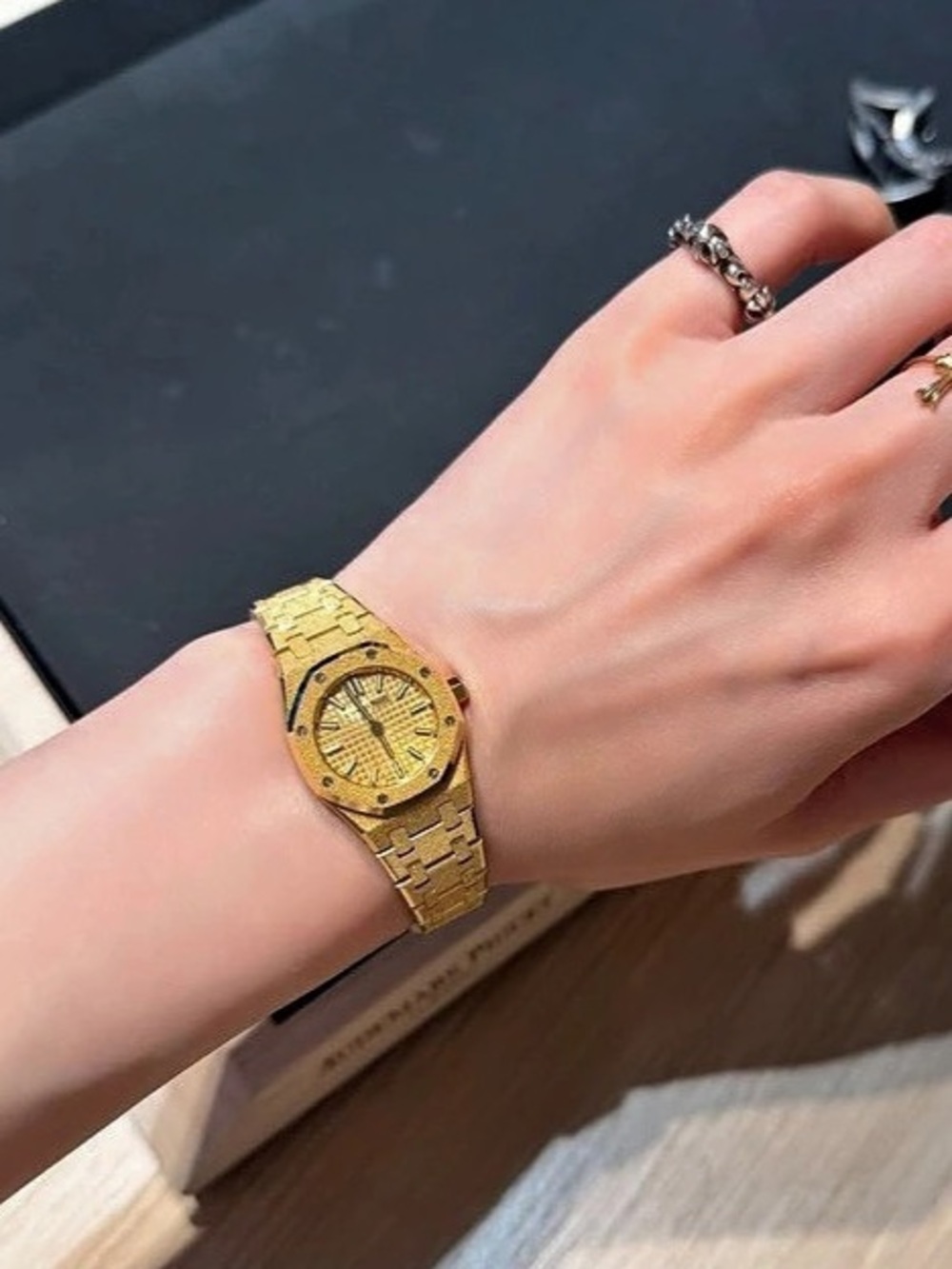 Audemars Piguet mini royal oak frosted gold